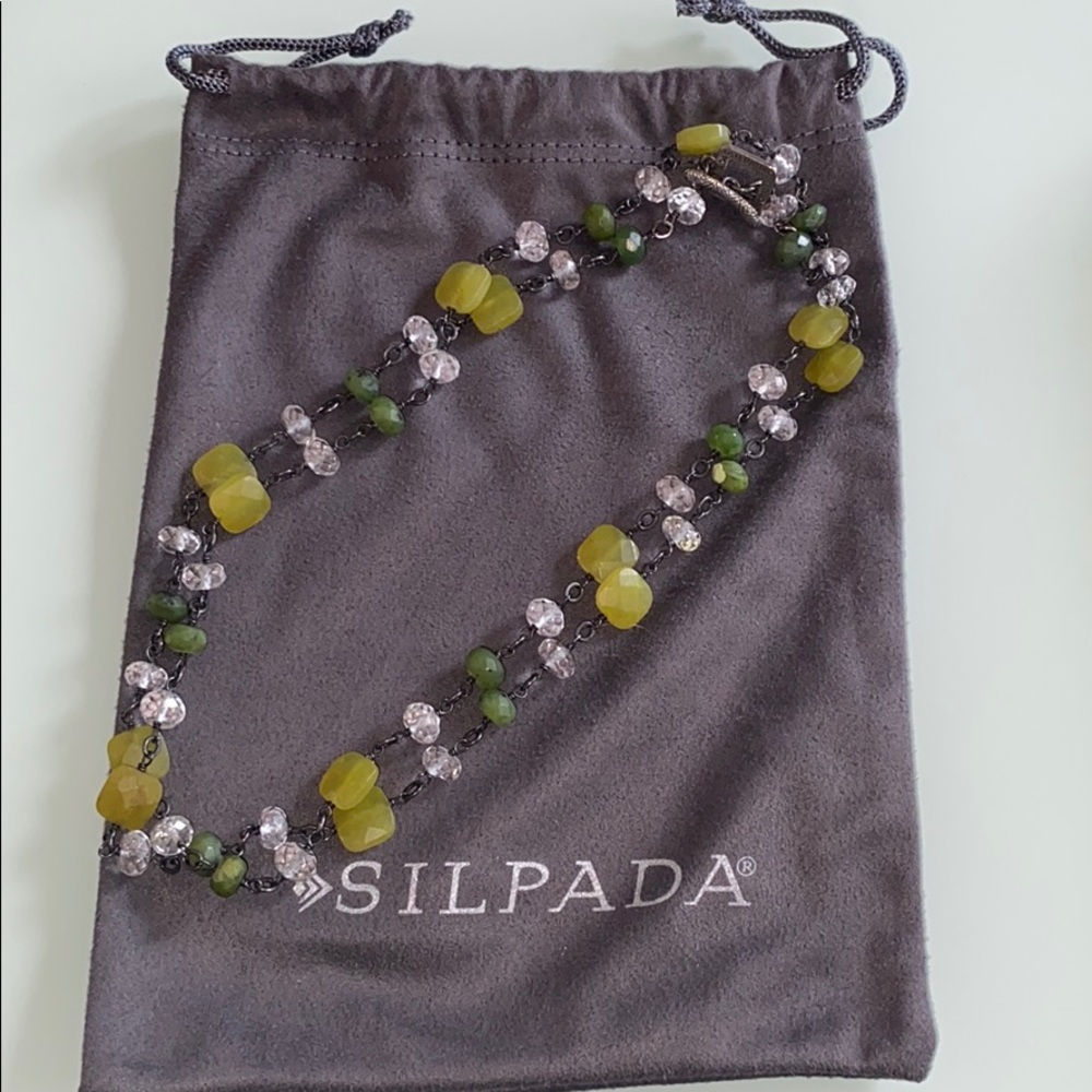 Silpada Sterling and Jade Necklace